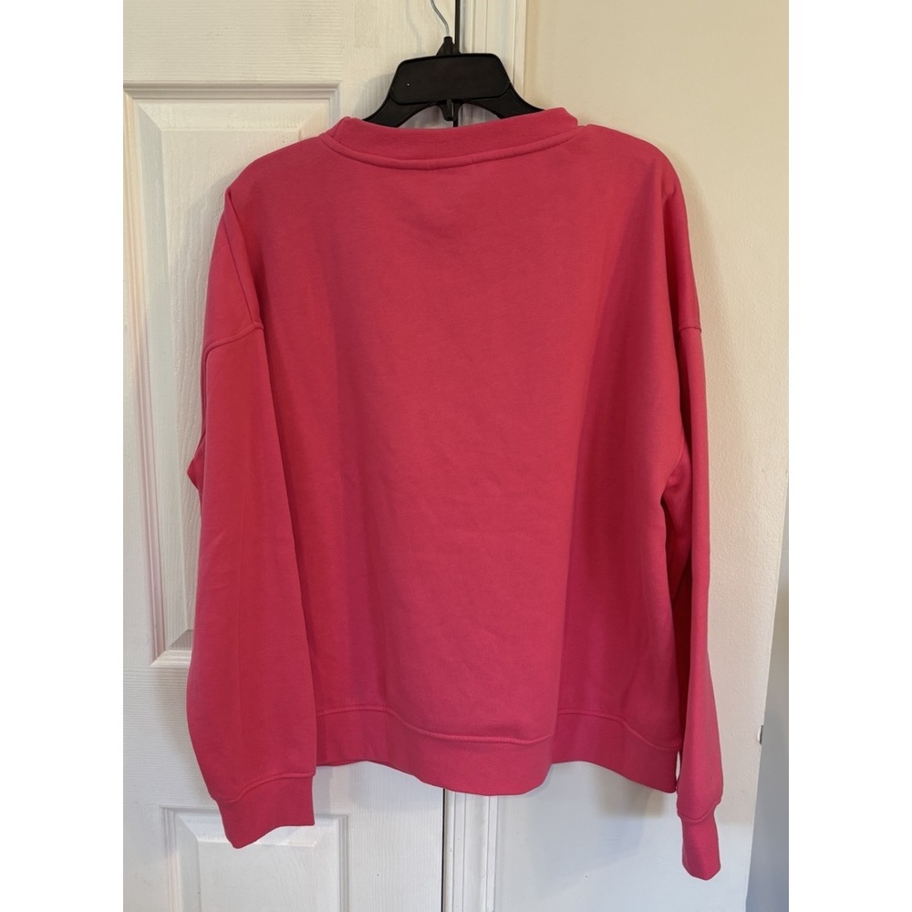 Disney Stitch And Angel Sweatshirt Women's Sz L Pink Soft - Picture 2 of 5